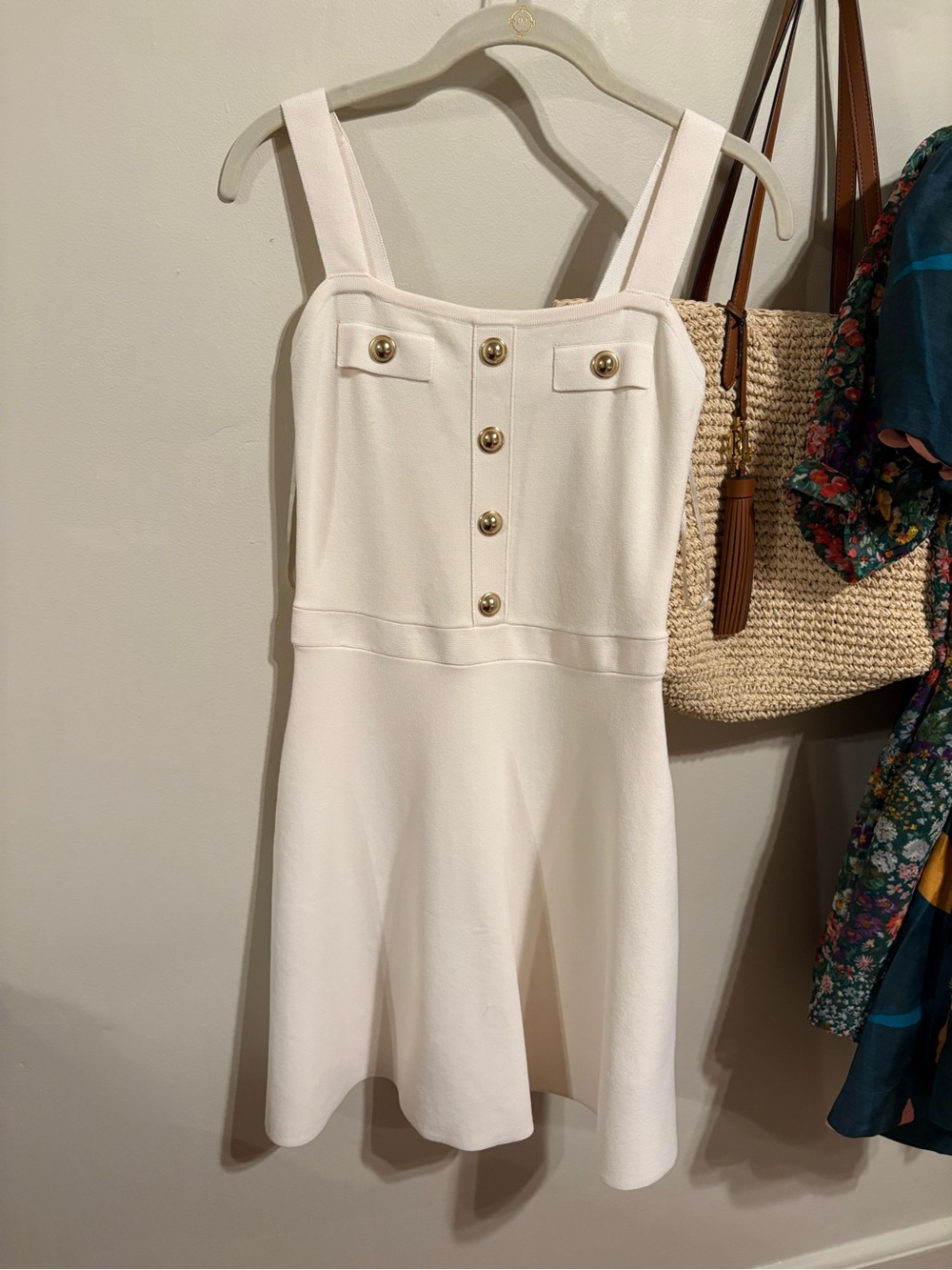MICHAEL Michael Kors Cream Sleeveless Button-Front Jumpsuit Romper